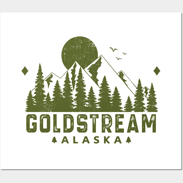 Goldstream Alaska Mountain Souvenir Wall Art by HomeSpirit